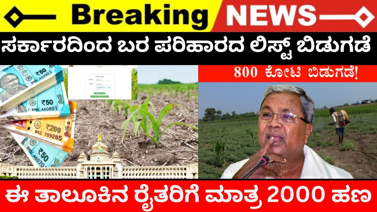 Release of drought relief list